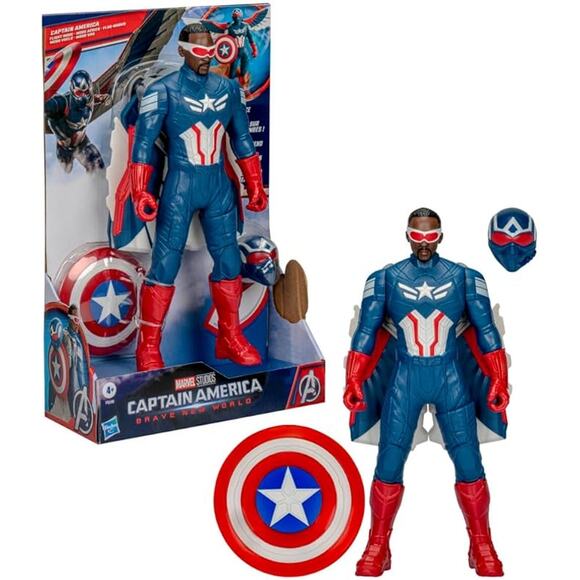 Marvel Avengers Captain America Brave New World Flight Mode Action Figure,9-Inch - Picture 1 of 5